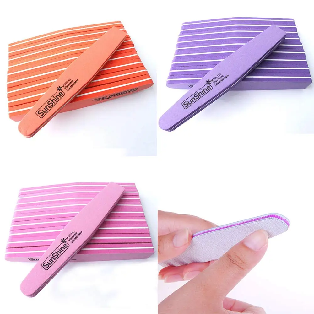 10 шт. двухсторонние пилки для ногтей 100/180|10pcs nail file|nail filesanding files |