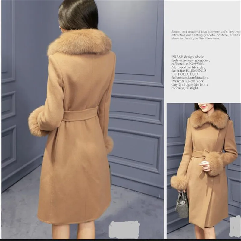 Весенняя Новинка элегантная женская модная одежда имитация кашемира пальто