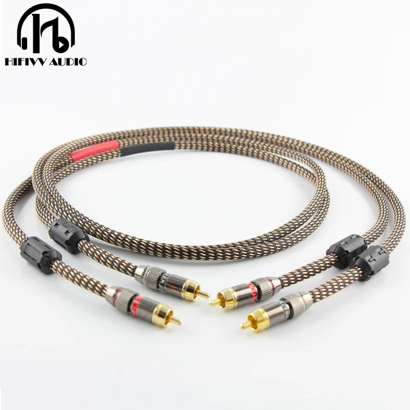 Audio amplifier cable For HiFi RCA signal cable Pure copper plug amp cable Size 0.5m 1m 1.5m 2m 3m