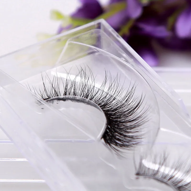 DGL007 100% ручной работы 3D шелк искусственной норки ресницы натуральный длинные