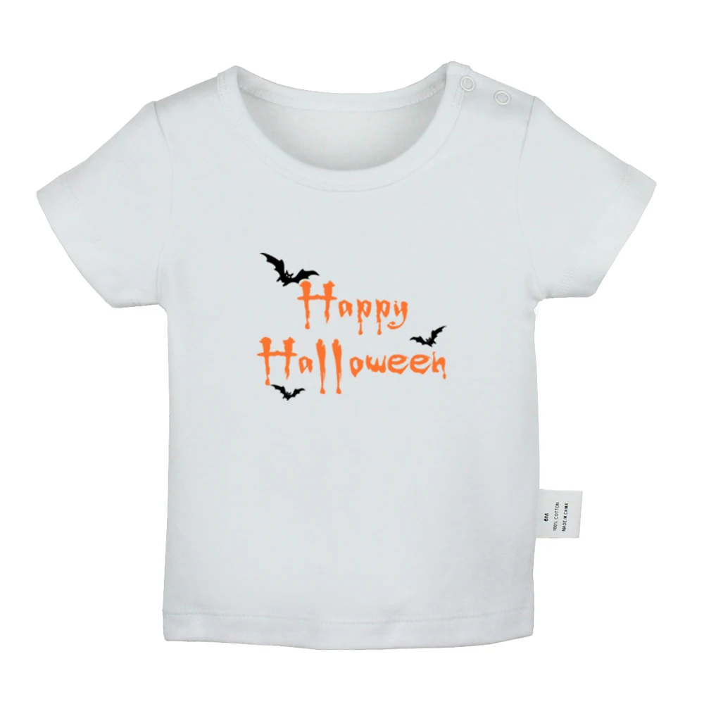 Футболка для новорожденных с коротким рукавом черный Графический Топ рисунком