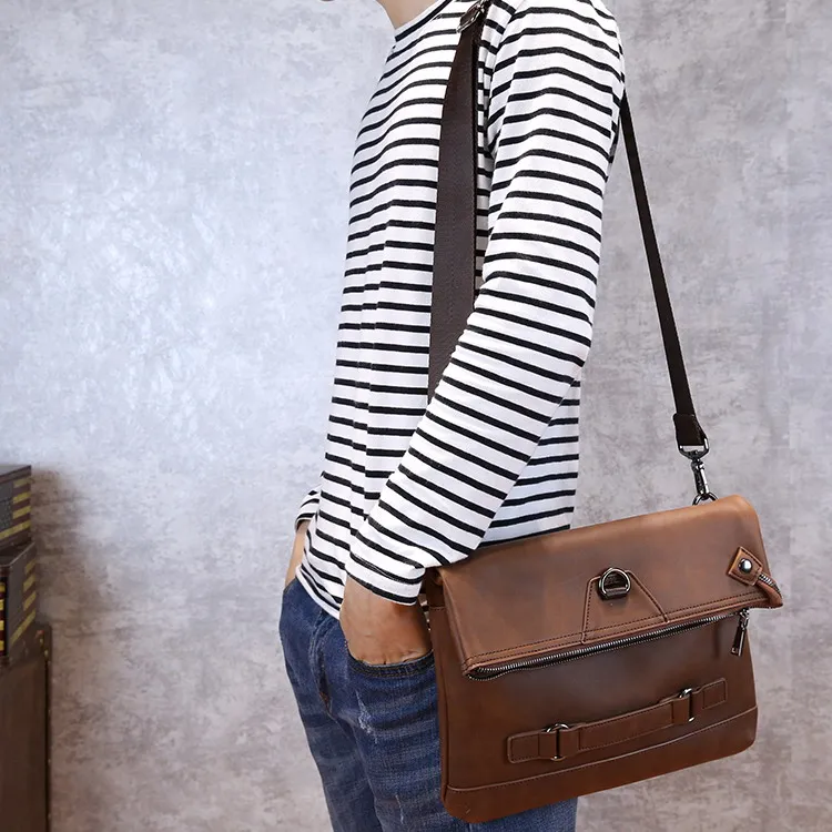 Бренд! Лидер продаж новые модные кофейные мужские сумки crazy horse из искусственной