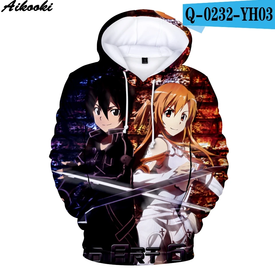 3D Aikooki обувь для вечеринки в Стиле косплей Sword Art Online 3D толстовки Для мужчин Для женщин толстовка 3D обувь для вечеринки в Стиле косплей Sword Art толстовки с капюшоном «Online» Для мужчин печати кофты Пуловеры больших размеров - Цвет: 3D