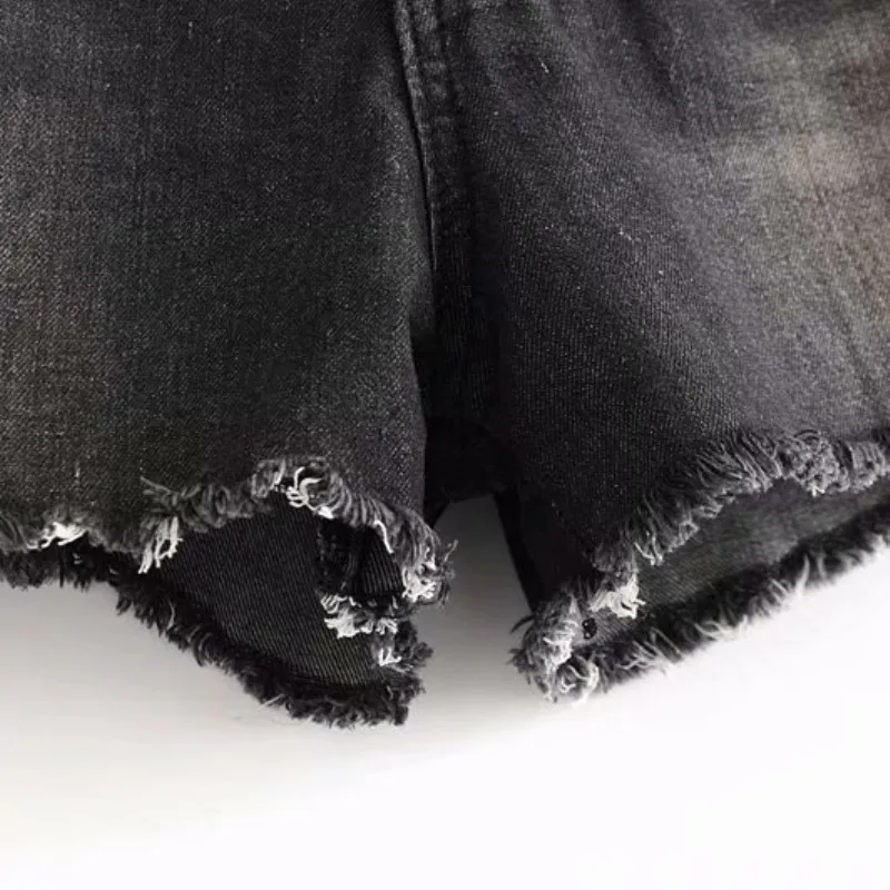 NSZ женские летние джинсовые шорты с высокой талией карманами и пуговицами |