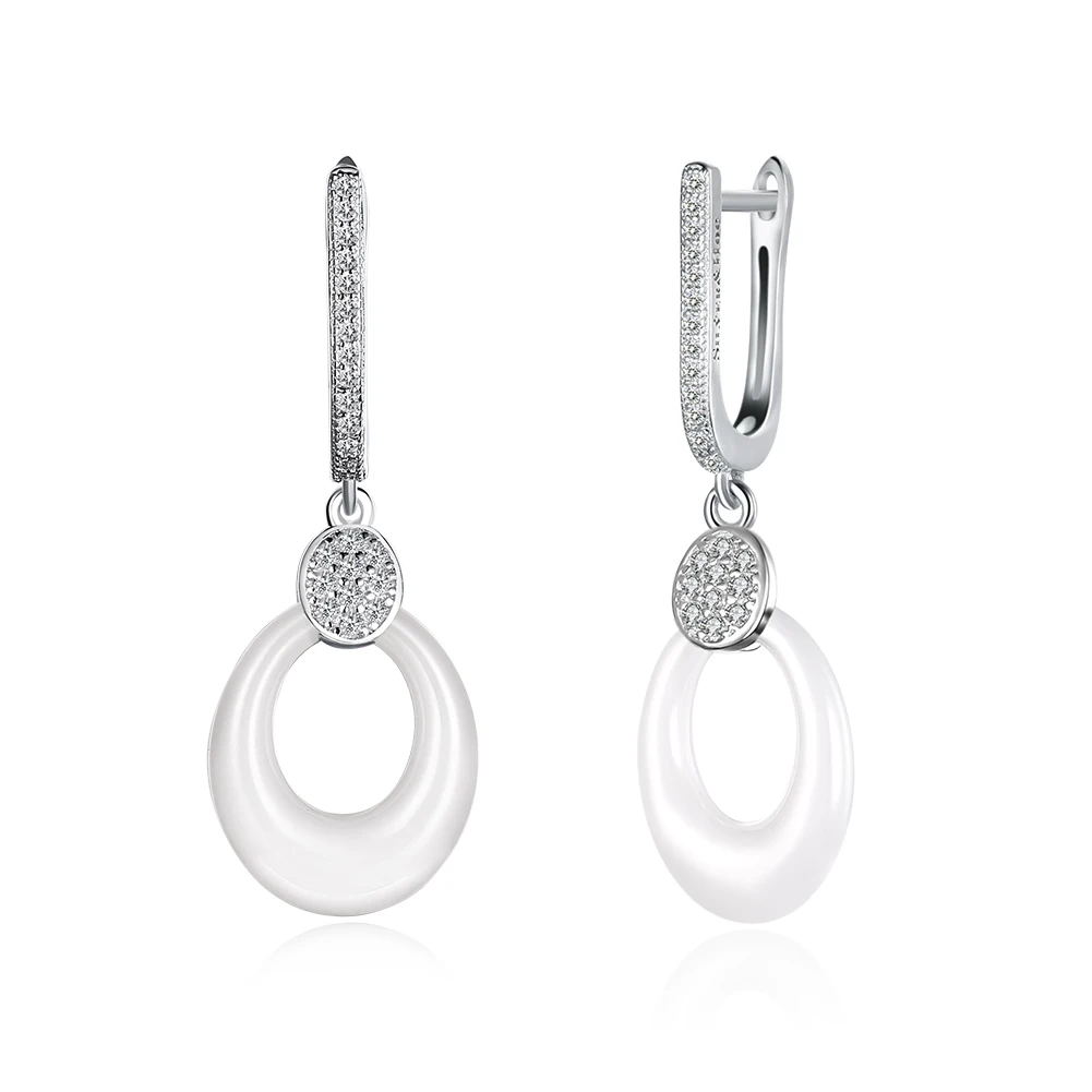 Новинка 2020 керамические украшения аксессуары серьги из стерлингового серебра с