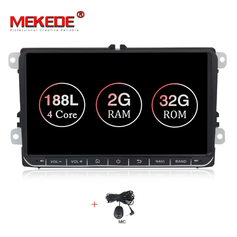 car dvd MEKEDE " Android 9,1 Автомобильный gps навигатор для VW GOLF 5, 6 Polo Passat b5, Jetta Tiguan Touran Skoda, seat, canbus, 32 ГБ rom - Цвет: car dvd