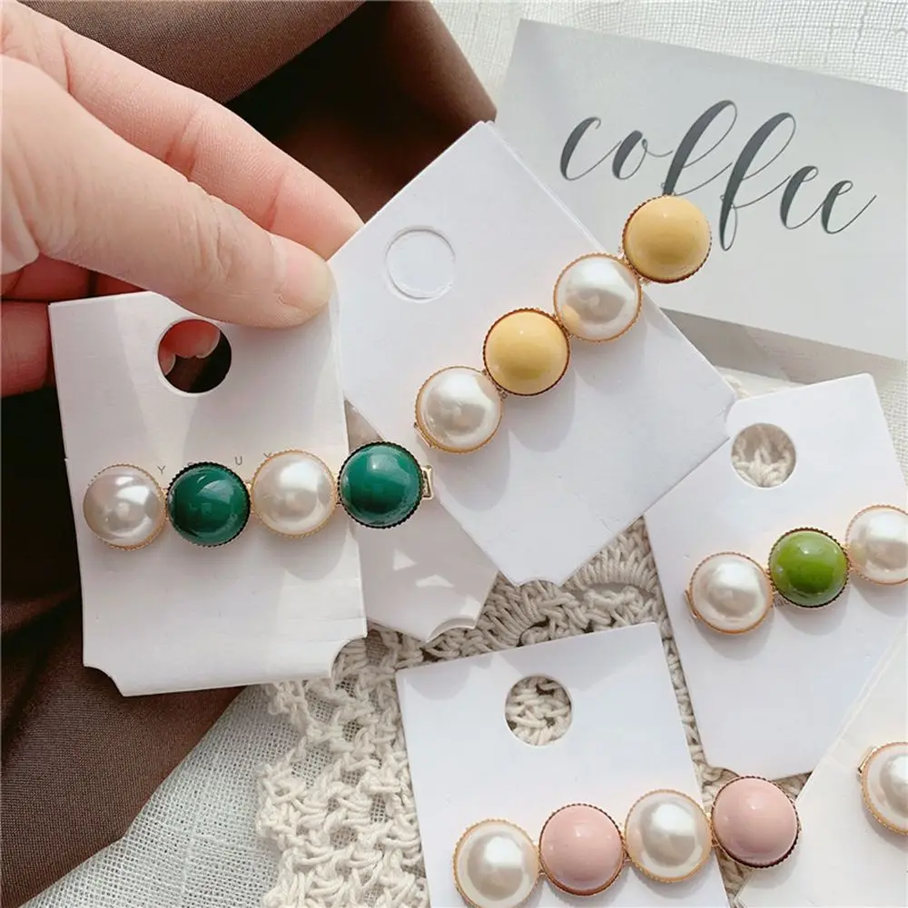 2019 Новое поступление винтажная жемчужная челка клип боковой зажим Корея Новый