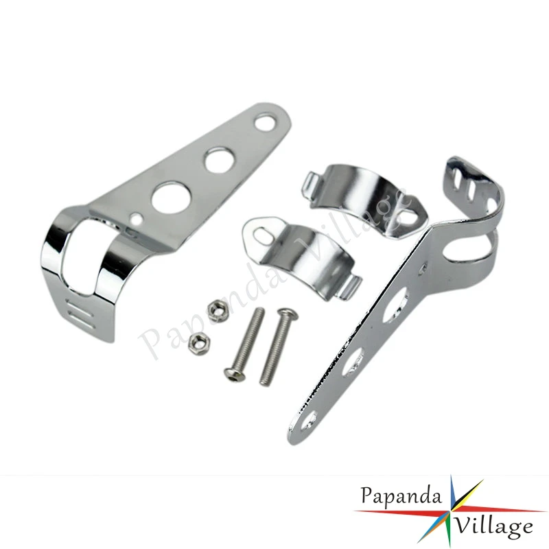 Universal Motorbike Headlight Brackets Fork Mount Clamps 38-44mm Headlamp Holders for Harley Honda Yamaha Cafe Racer Chopper | Автомобили