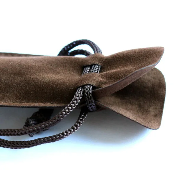 20 шт./лот черные/коричневые/синие двусторонние бархатные мешочки на шнурке для