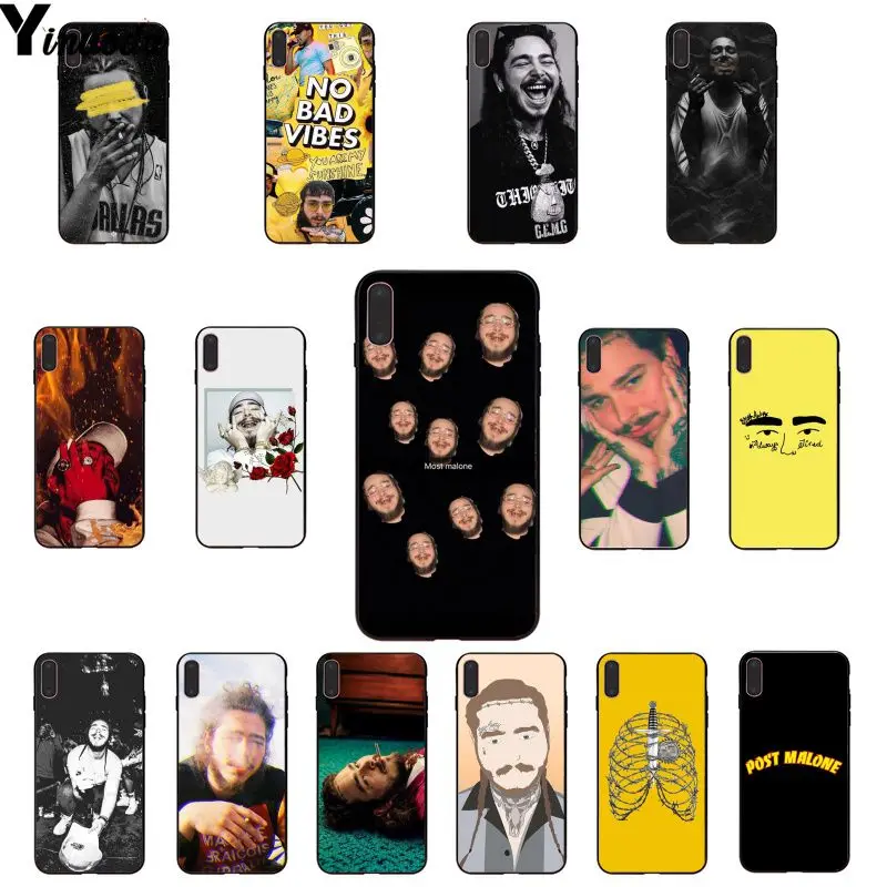 Чехол для телефона Yinuoda Post Malone чехол Apple iPhone 8 7 6 6S Plus X XS MAX 5 5S SE XR|Чехлы-накладки| |