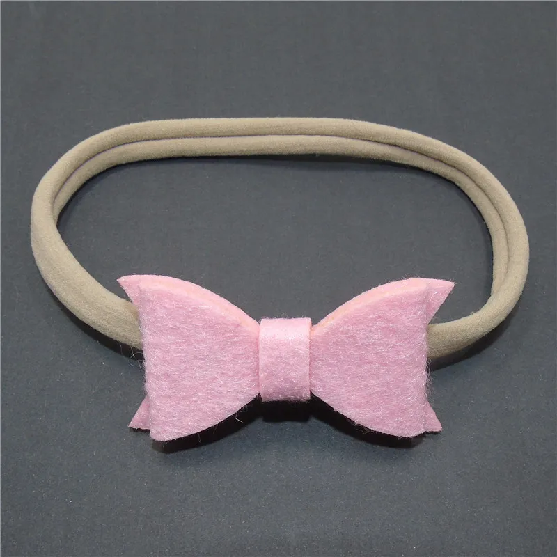 20 шт./лот войлочный цветок для новорожденных детей ясельного возраста с зелеными