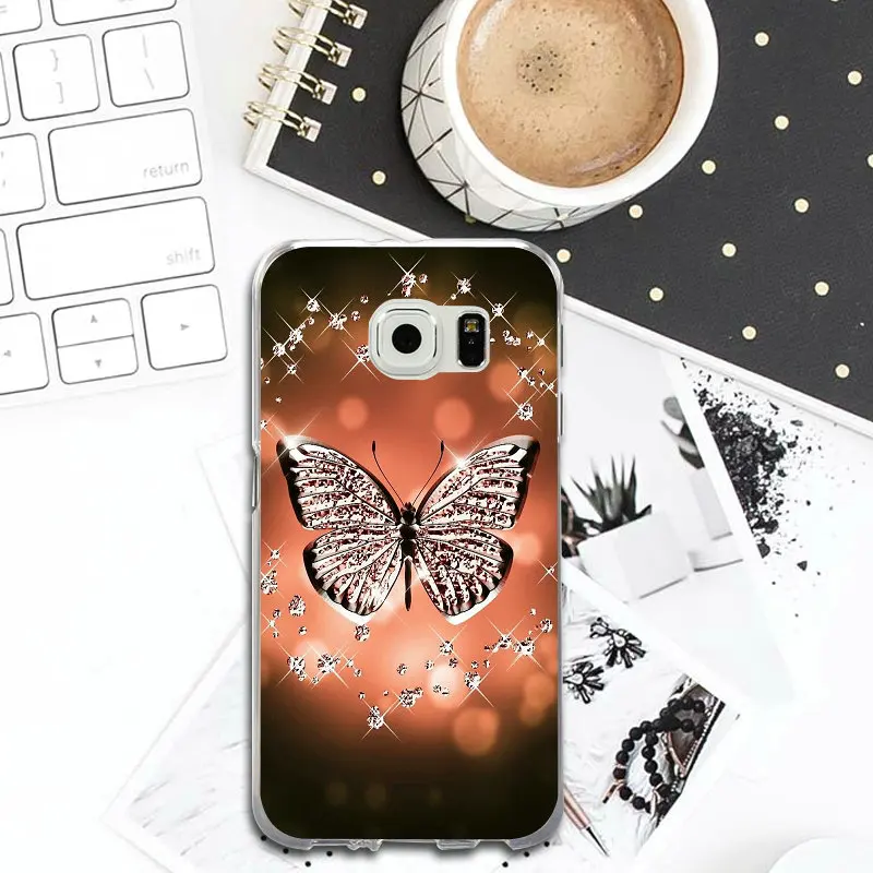 Beautiful Butterfly Flying Slim Soft TPU Phone Case Cover for Samsung Galaxy S2 S4 S5 S6 S7 S8 S9 Edge Plus Note 2 3 4 5 8 |