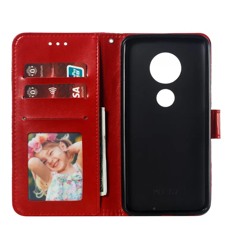 Чехол G7 Play Plus Power для MOTOROLA P30 Note One E5 Z4 откидной бумажник с цветком роскошная