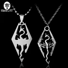 Ожерелье с подвеской в виде динозавра Skyrim, винтажное ожерелье для мужчин и женщин, оптовая продажа