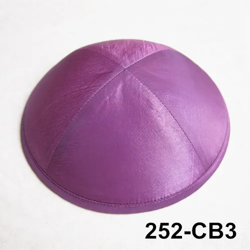 252cb3 Poly Silk Kippah 19 см kippot kippa yarmulkes Skullies& Beanies еврейская Кепка kipot kipah - Цвет: 252cb3