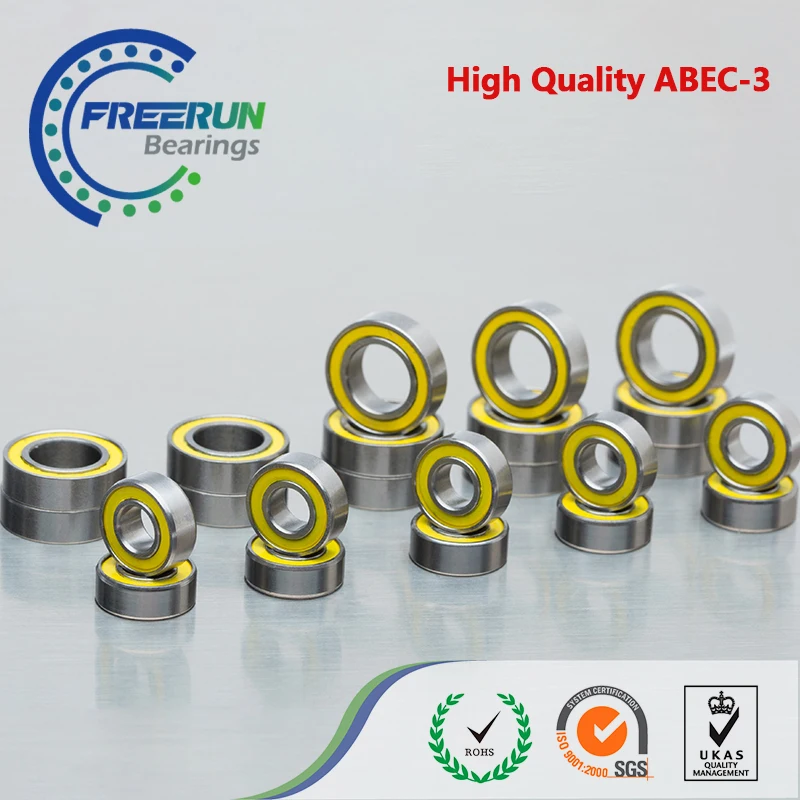 FOR TEAM LOSI(CAR) TEN SCTE 4WD ARR TRUCK ABEC 3 Yellow Rubber ball bearings RC CAR &amp Truck Bearing | Строительство и ремонт