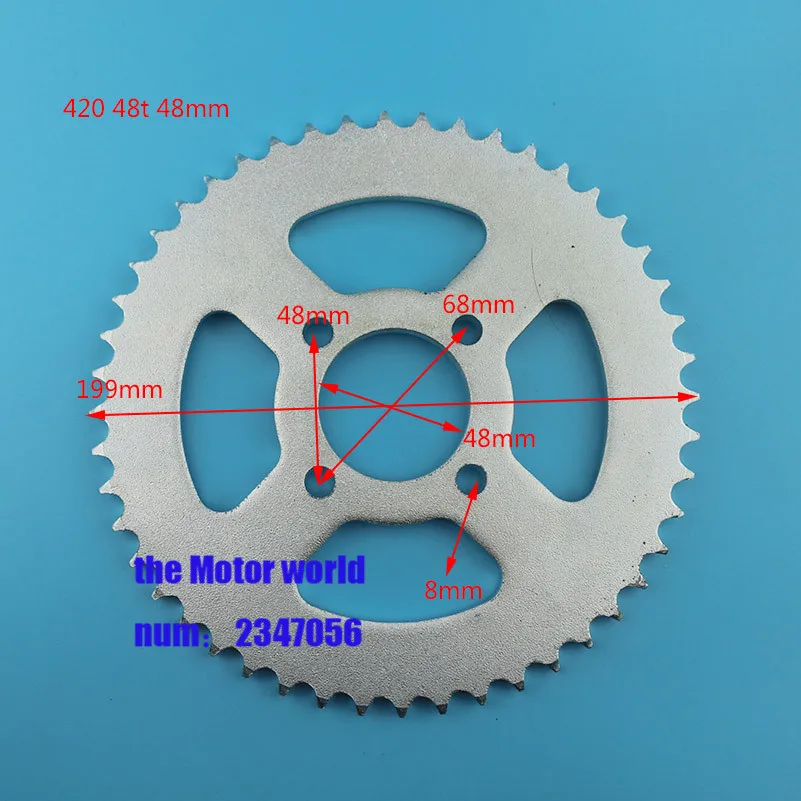 

Motorcycle scooter drive gear 420 48T 48MM tooth sprockets for ATV Go-kart free shipping