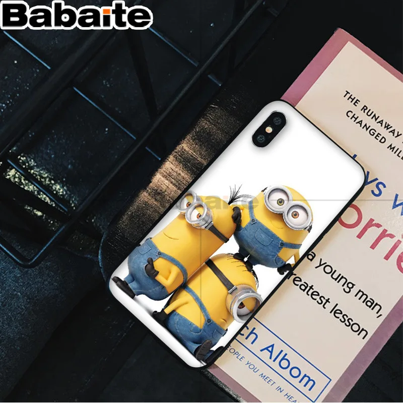 Babaite желтый Миньоны DIY Роскошный Высокий протектор на конце чехол для Apple iPhone 8 7 6 6S Plus X XS MAX 5 5S SE XR Чехол для мобильного телефона