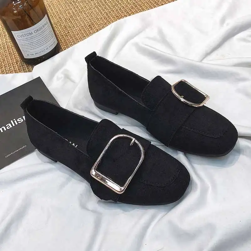 shoes women new metallic buckles round head fund euramerican vogue is comfortable flat shoe recreational sex appeal |
