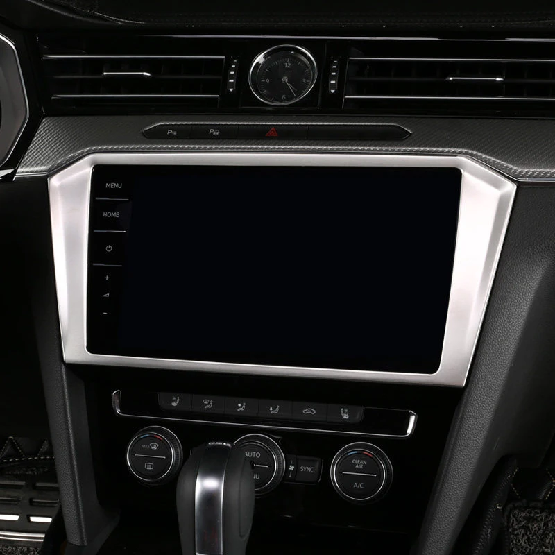 

For Volkswagen Arteon 2017-2018 Stainless Steel Car Styling Interior Accessories Trim Car GPS Dashboard Console Trim 1pcs