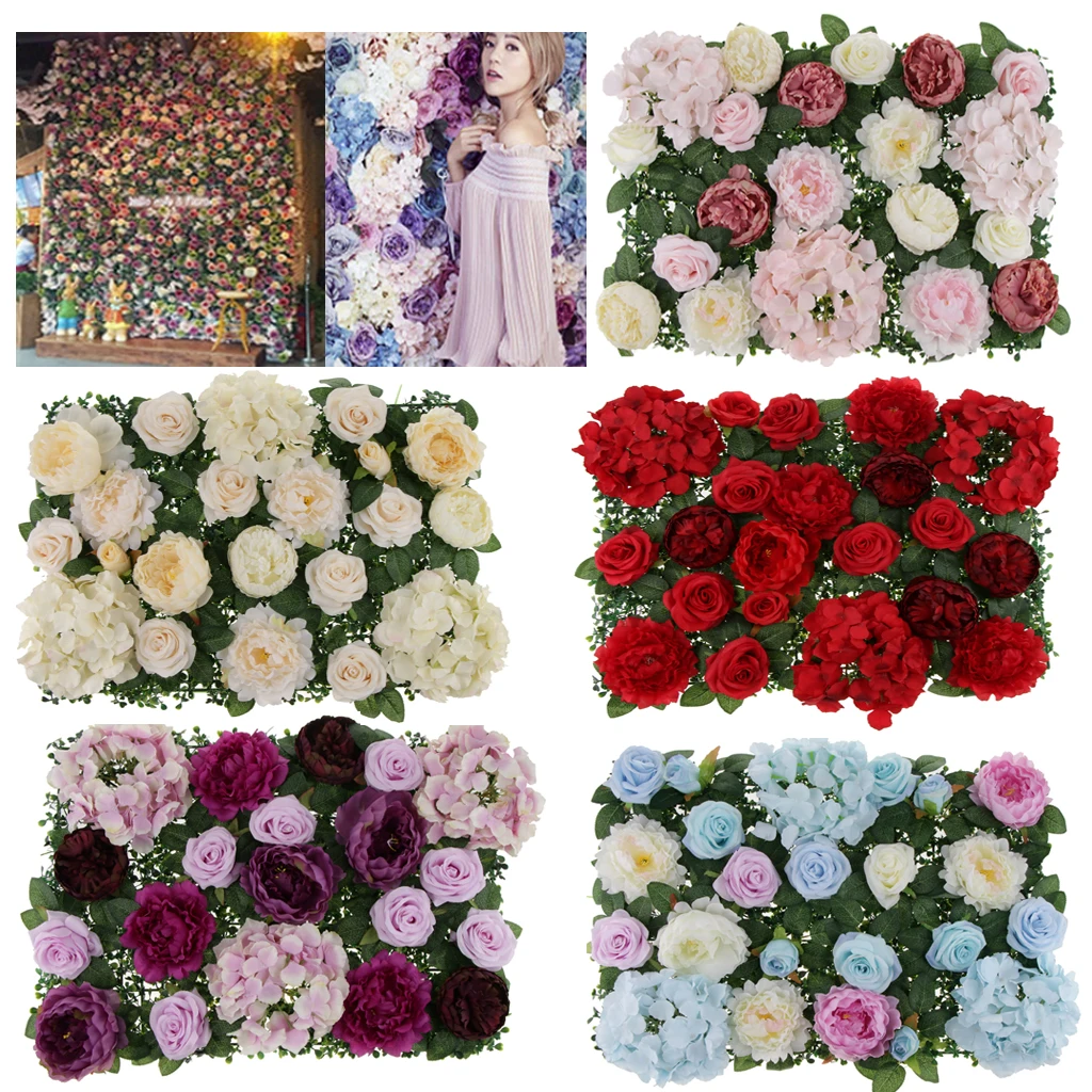 Искусственная Гортензия Цветочная панель Шелковая Роза пион цветок Настенный