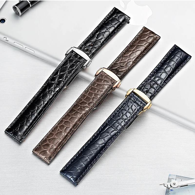 Ремешок для наручных часов HOWK сменный ремешок OMEGA 19 мм 20 21 с аллигатором и круглым