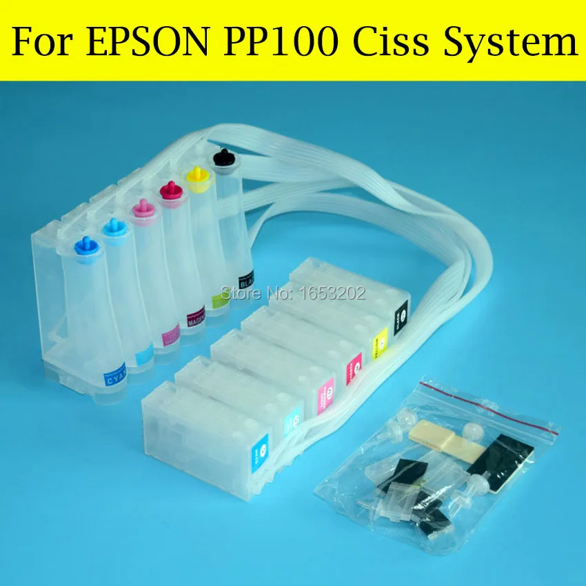 

6 цветов с PP-100 чипом Resetter для Epson PP50 PP100II PP-100II PP100AP PP100N PP-100N PP100 СНПЧ