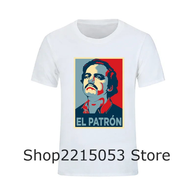Черная футболка Pablo Escobar El Patron мужские футболки высококачественный Молодежный