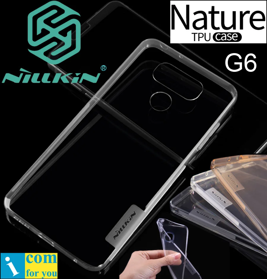 Прозрачный мягкий защитный чехол Nillkin Nature из ТПУ для LG G6 прозрачный силиконовый |