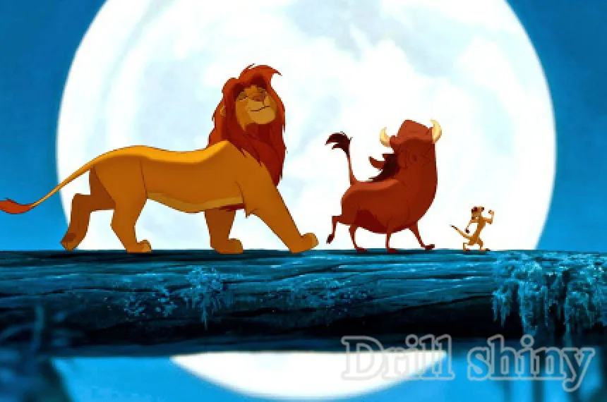 Цвет: желтый NEW Full Square/Round Drill 5D DIY Diamond Painting Lion King Flower Fairy 3D diamond Embroidery Cross Stitch Mosaic child gift - Цвет: Цвет: желтый