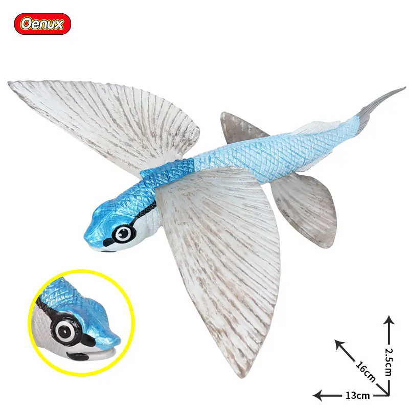 Oenux морские рыбки животные модель моделирование SeaLife Coelacanth Sailfish Фигурки ПВХ аквариум реалистичные Развивающие детские игрушки - Цвет: without box