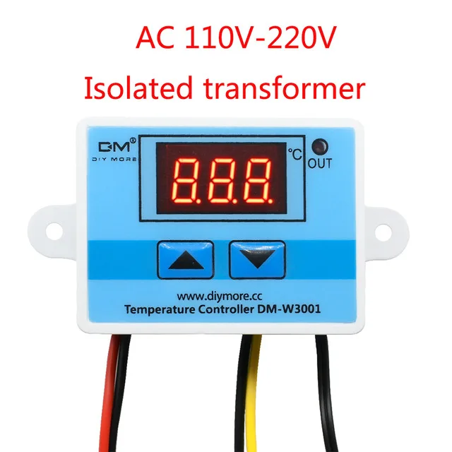 Isolated Transformer Термостат 110 В 220 в 12 В 24 в цифровой регулятор температуры Терморегулятор W3001 инкубатор для аквариума водонагреватель регулятор температуры - Цвет: Isolated Transformer