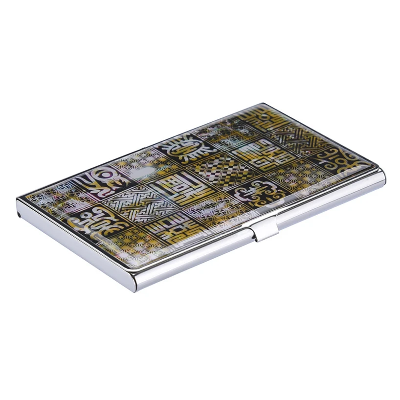 E Aelicy китайский стиль Cardcase роскошный женский мужской мини металлический чехол из нержавеющей стали держатель для карт кошелек ID держатель для кредитных карт коробка - Цвет: E