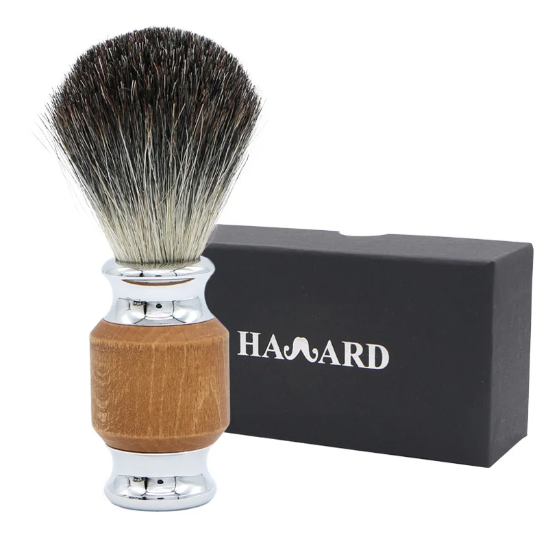 HAWARD RAZOR, профессиональная Мужская бритва из барсука, щетка для бритья, дерево и цинковый сплав, ручка для бритья, бритва