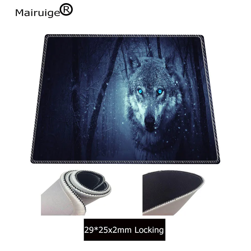 Mairuige Wolf игровой коврик для мыши из натурального каучука, Настольный коврик,, большой игровой коврик для мыши с запирающимся краем, коврик для клавиатуры