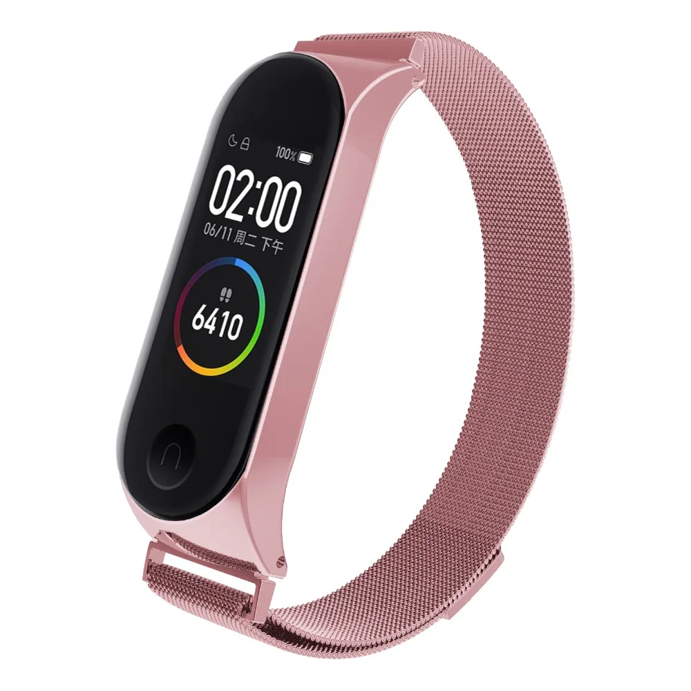 Браслет с металлическим ремешком для Xiaomi mi, 4 ремешка для Xiaomi mi, 4 ремешка из нержавеющей стали, mi Band 4, ремешок на запястье