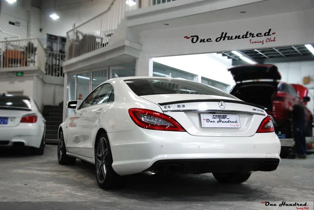 W218 углеродное волокно автомобильный спойлер губа крыло для Mercedes Benz CLS63 CLS260 CLS300