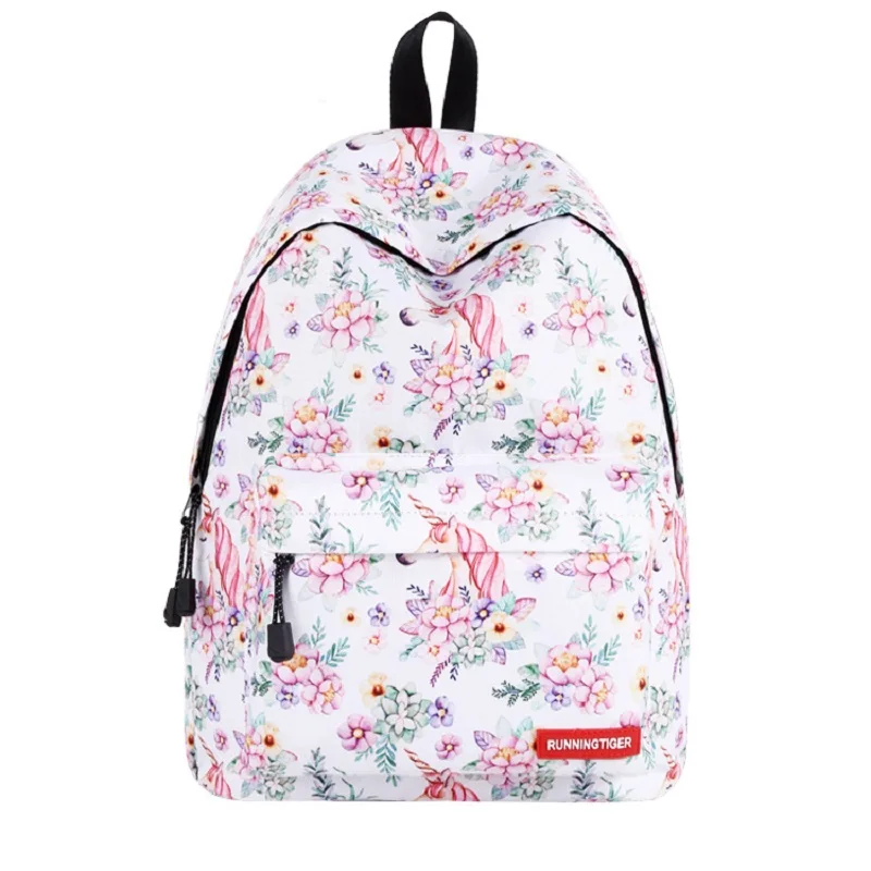 Cute Unicorn Women's Tap Cartoon Backpack Girl Canvas Bag Travel Little Girl's Shoulder | Багаж и сумки