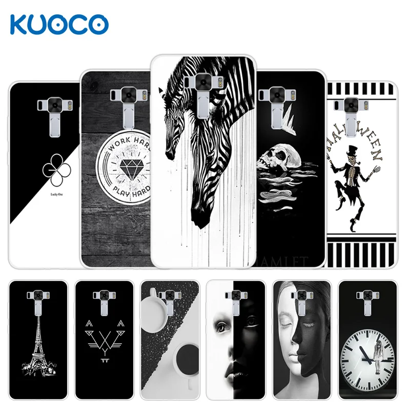 Силиконовый мягкий чехол для Asus Zenfone 3 Laser ZC551KL ZC ZC551 551 551KL KL Чехол B & W Capa|case for asus