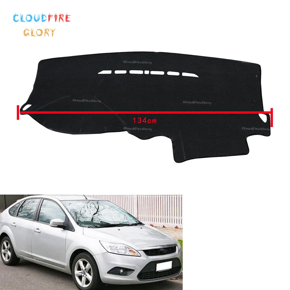 Черный чехол для приборной панели CloudFireGlory LHD коврик защиты от солнца приборов Ford