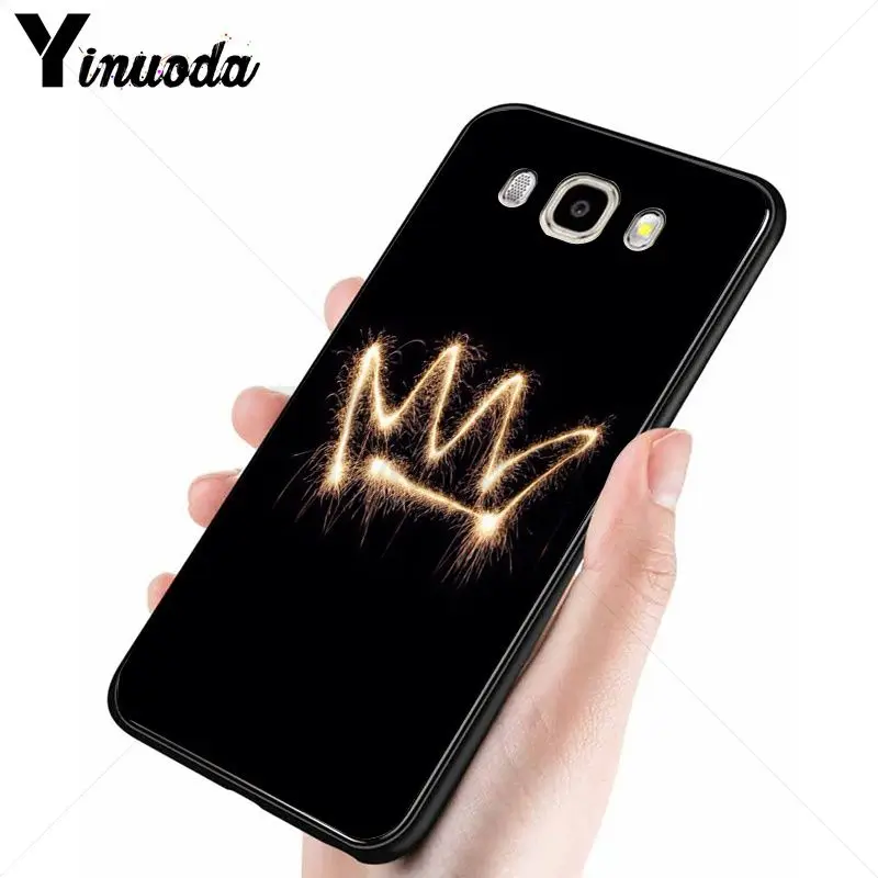 Yinuoda King queen красочные милые аксессуары для телефонов Чехол samsung Galaxy j6plus j7 prime j8 j2