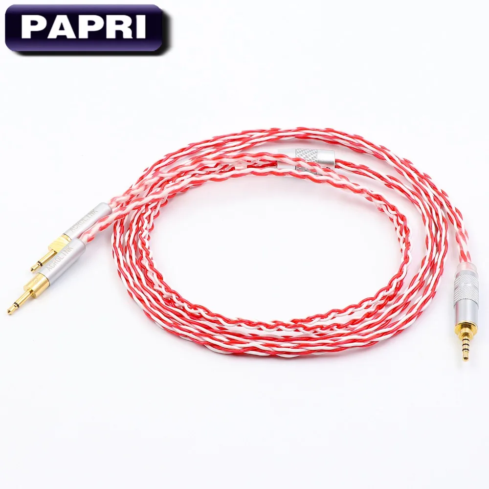 

PAPRI HiFi DIY 4.4mm Replacement Wire 99.99997% OCC Silver Plated Earphone Upgraded Cables For Z5 Z7 ED8 HD700 D650 HE400i