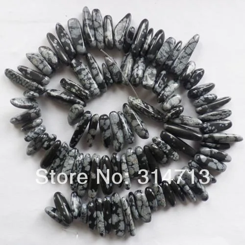 

SY168 1Strand 22x5x5 15x5x3mm Snowflake Obsidian Chips Snowflake Obsidian 15.5 inch