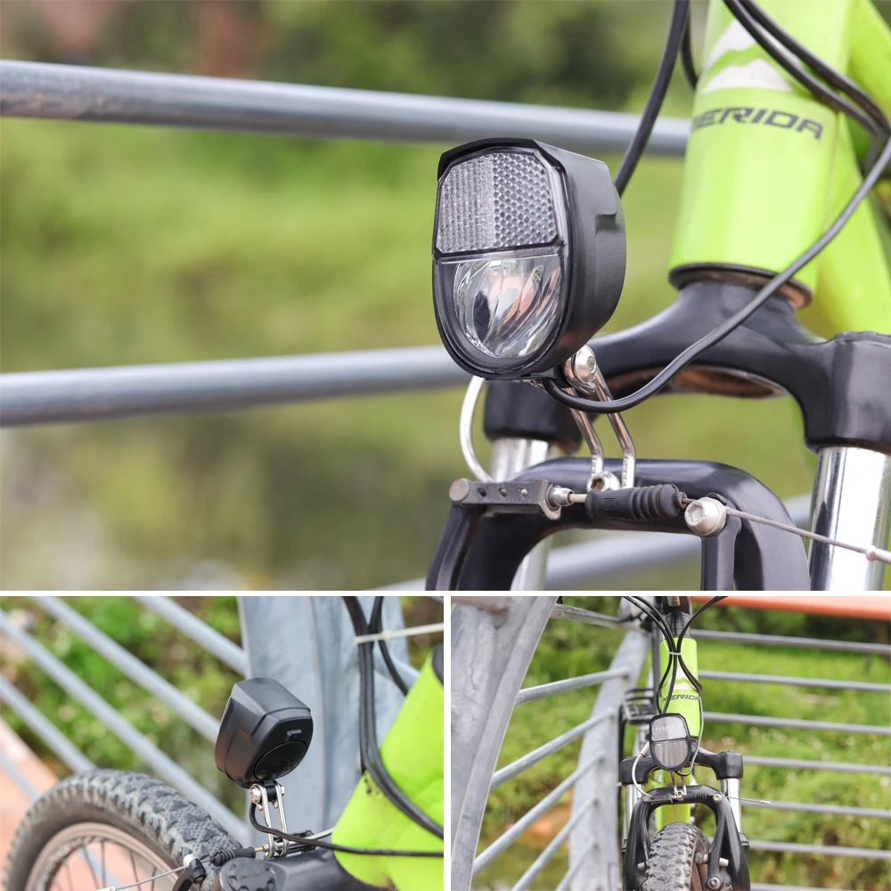 WEXPLORE ore Электрический свет для велосипеда встроенный динамик Ebike головной светильник вход 36 в 48 в 60 в Led Электрический велосипед лампа скутер Feont светильник