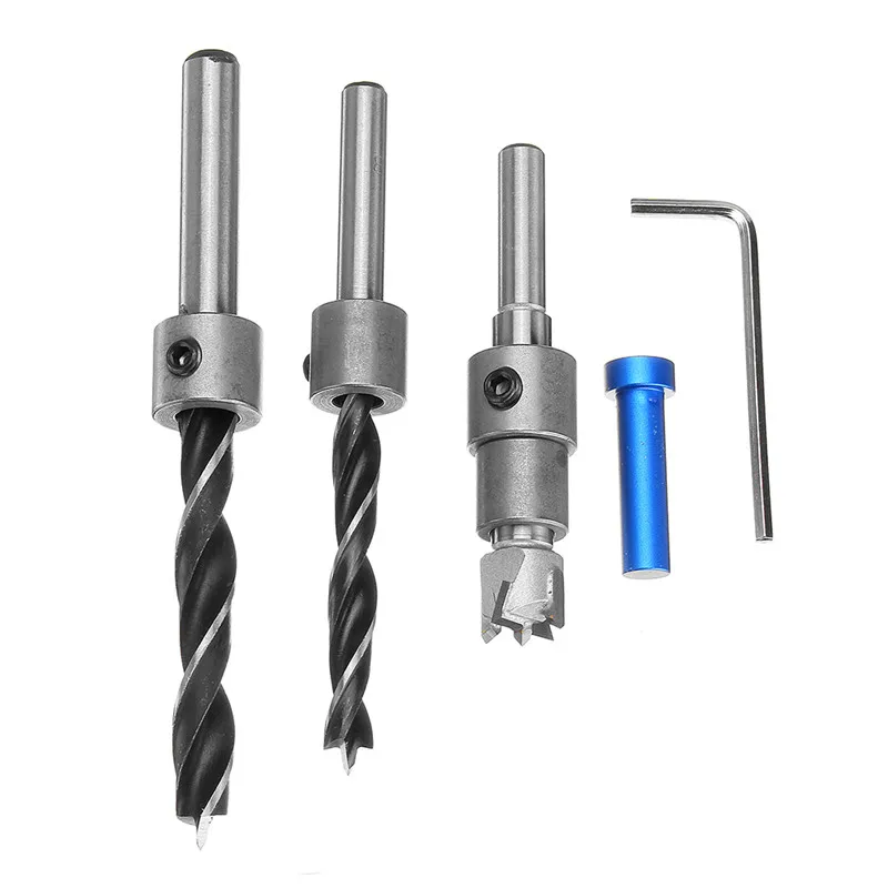 3 в 1 Набор направляющих для деревообрабатывающего сверла перфоратор отверстий