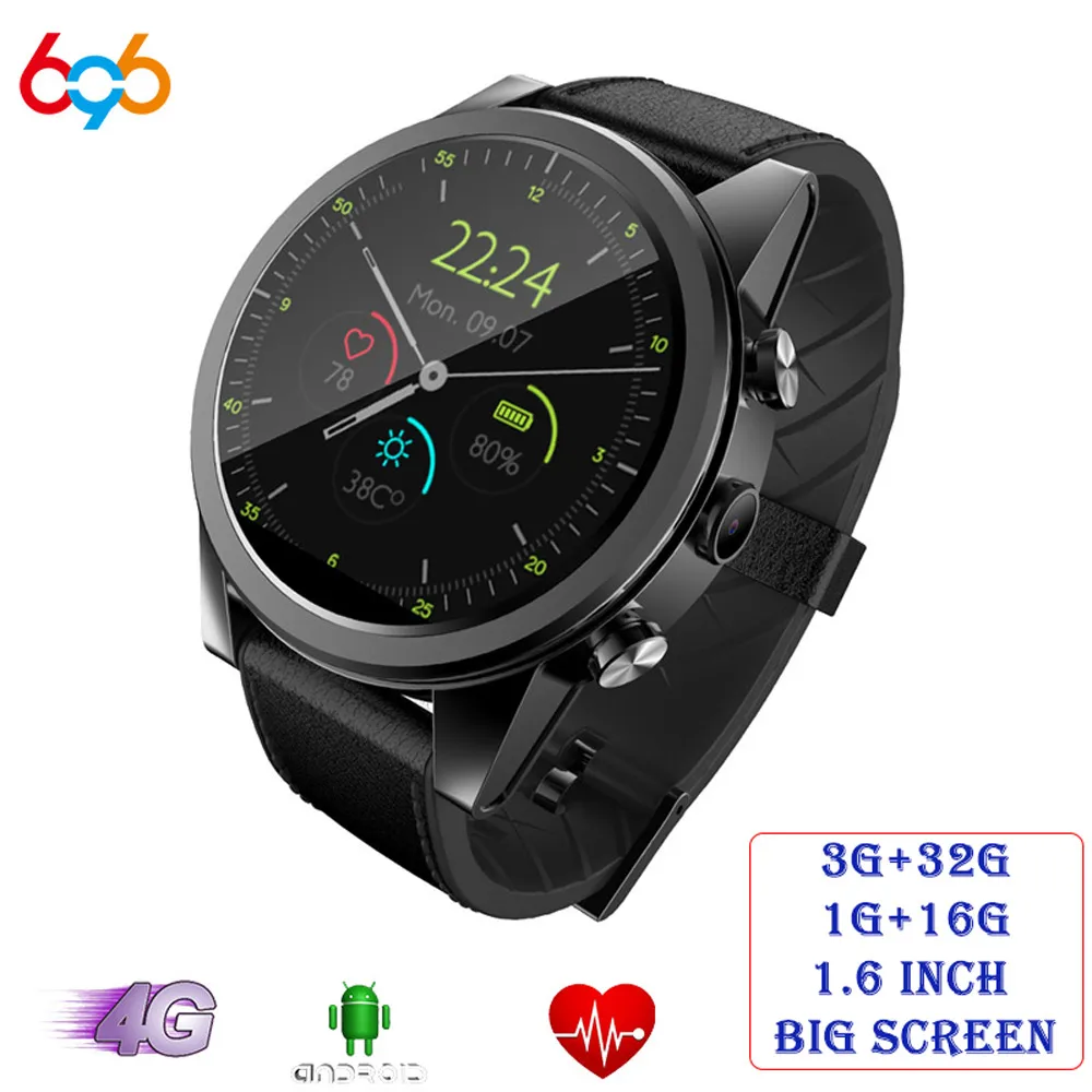 X360 4G LTE Android 7 1 Смарт-часы 6 дюймов Большой экран круглый WiFi GPS Sim карта Smartwatch телефон