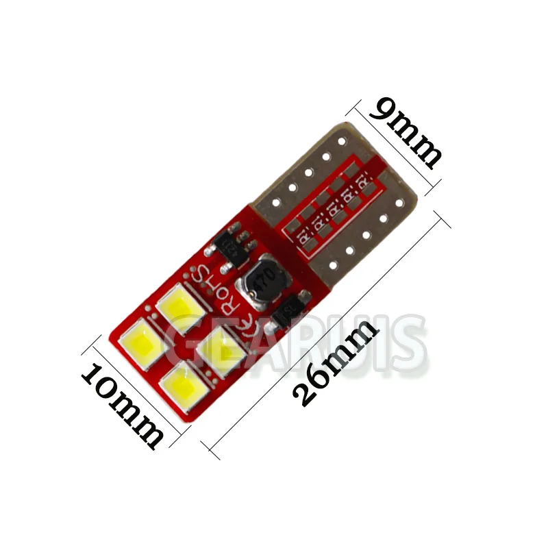 4 шт. T10 Canbus 2835 0 18 Ампер без ошибок 8 SMD LED полярности 194 168 автомобильные номерные