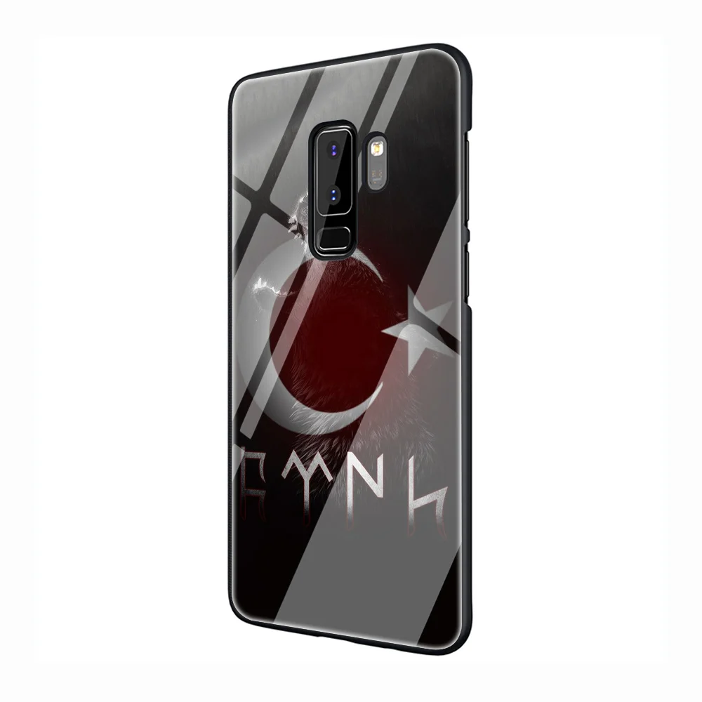 G2 Флаг из Турции волк закаленное Стекло чехол для телефона для samsung Galaxy S7 край S8 S9 S10 Note 8, 9, 10, плюс A10 20 30 40 50 60 70 - Цвет: G2