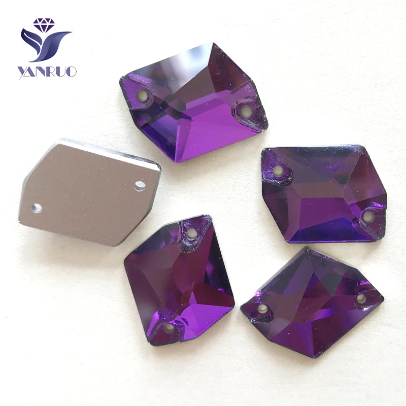 YANRUO 3265 все размеры аметист космическая плоская задняя часть Стразы для шитья