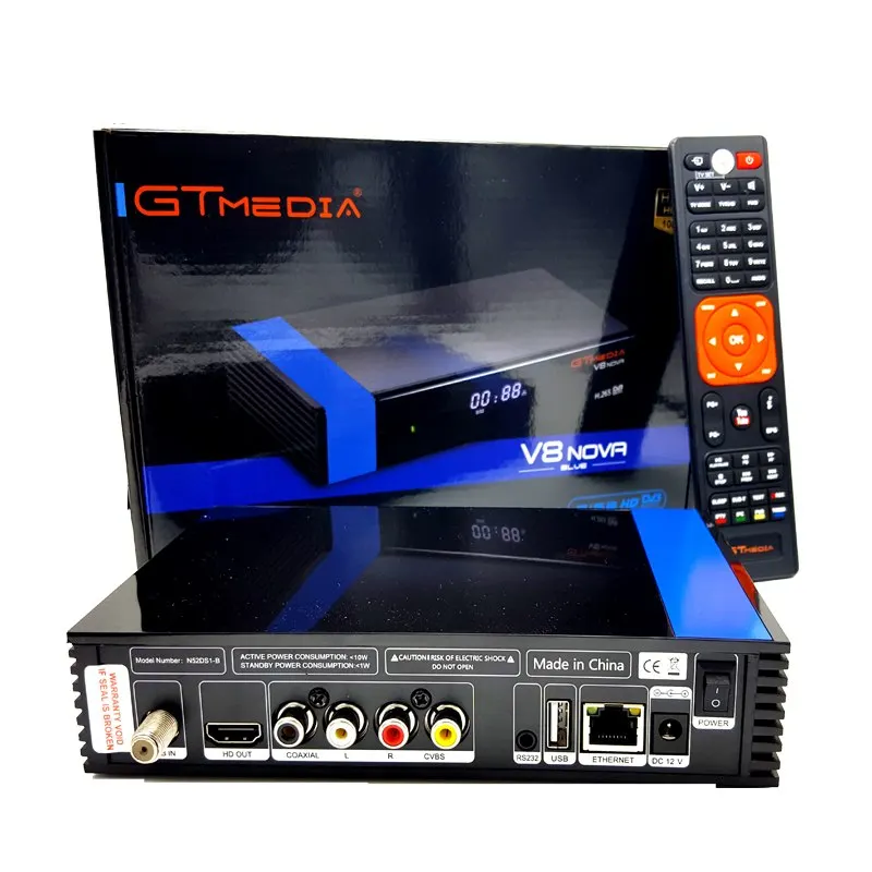 

GTMedia V8 Nova Blue DVB-S2 H.265 decoder satellite receiver 1080P HD built-in WIFI AVS digital televisions Box for Europe tv